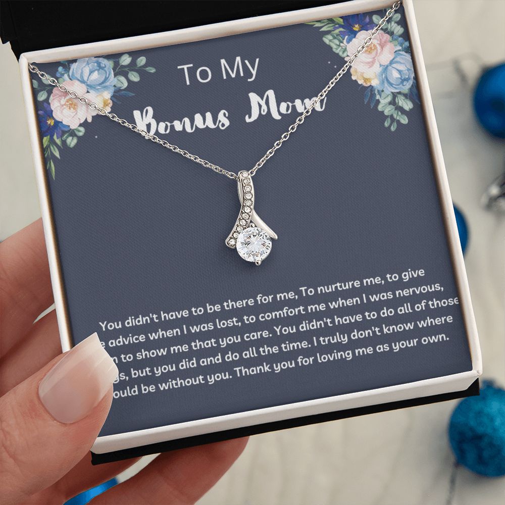 "Bonus Mom Necklace - Perfect Gift for Stepmother on Mother's Day, Birthday, or Any Occasion"