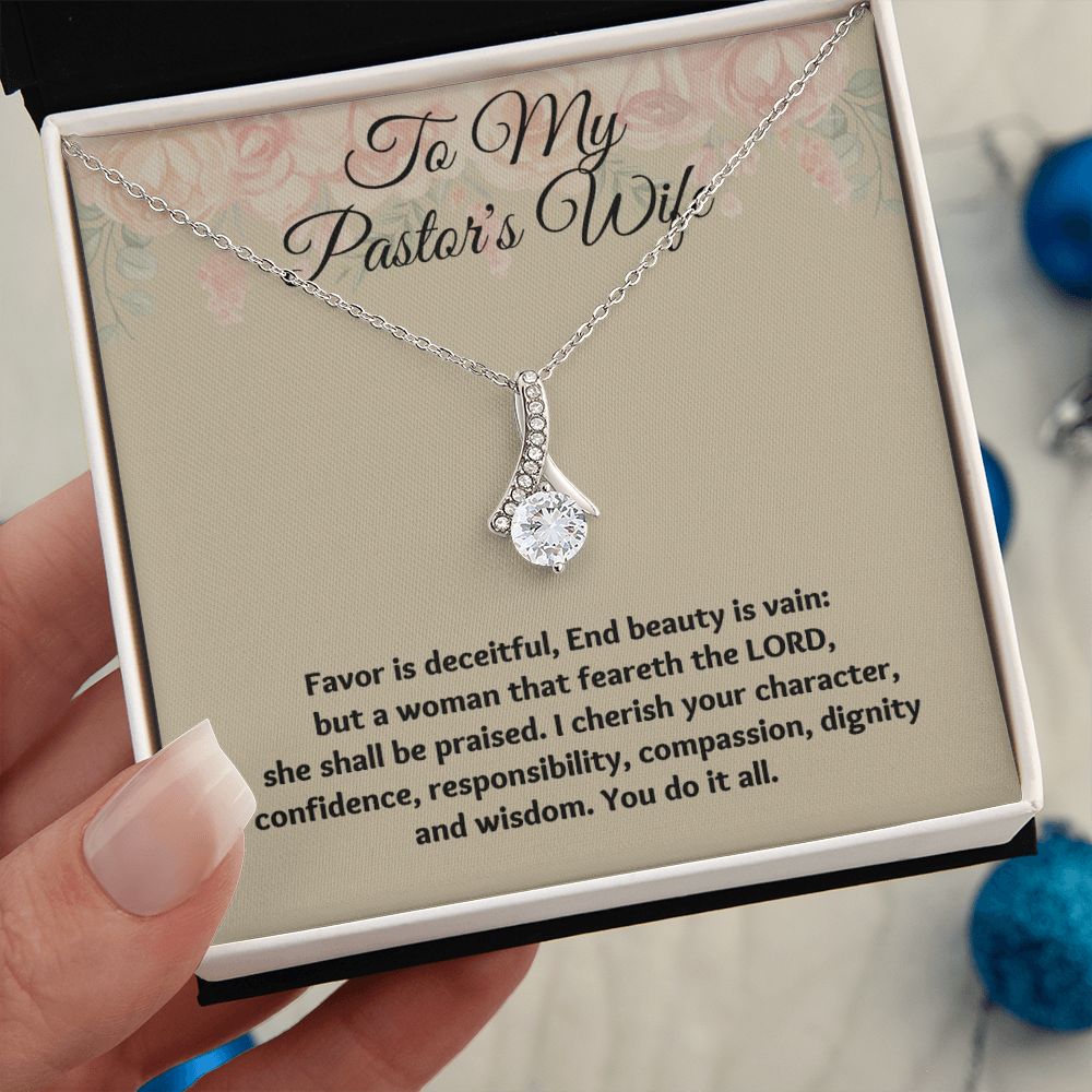 "Holiday Jewelry Gift for Pastor's Wife: Faith-Inspired Necklace to Show Your Appreciation"