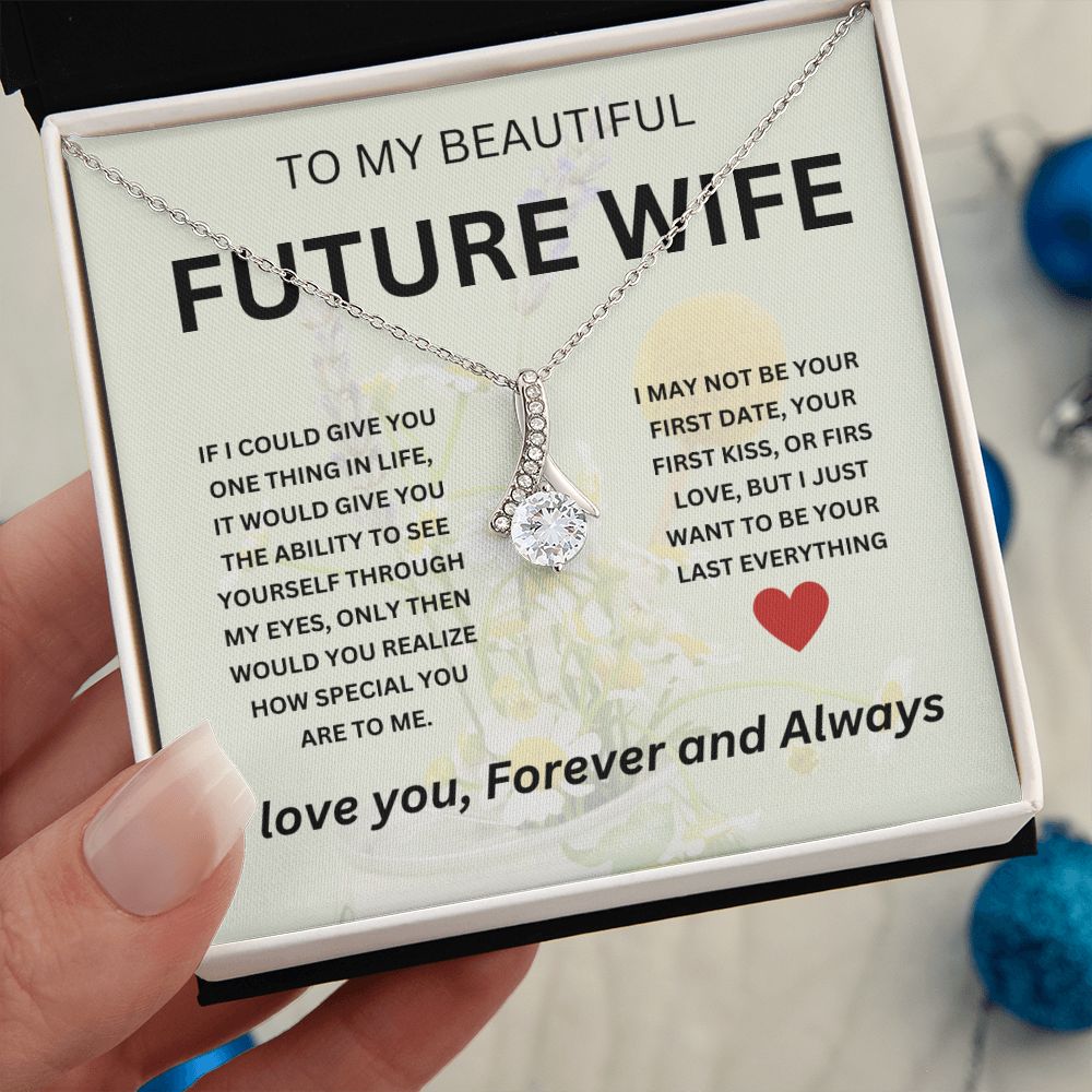 Romantic Wife Necklace from Husband - Elegant and Stylish Gift for Anniversary, Valentine's Day, or Just Because"