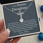 To My Badass Daughter Necklace - Endless Love and Support, Badass Daughter Gift, Badass Daughter Jewelry, Badass Daughter Necklace, Daughter Gift From Mom or Dad SNJW23-230214