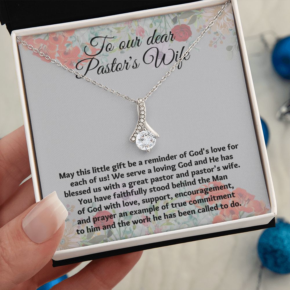 Birthday Present for Pastor's Wife: Elegant Appreciation Necklace with Cross Pendant"