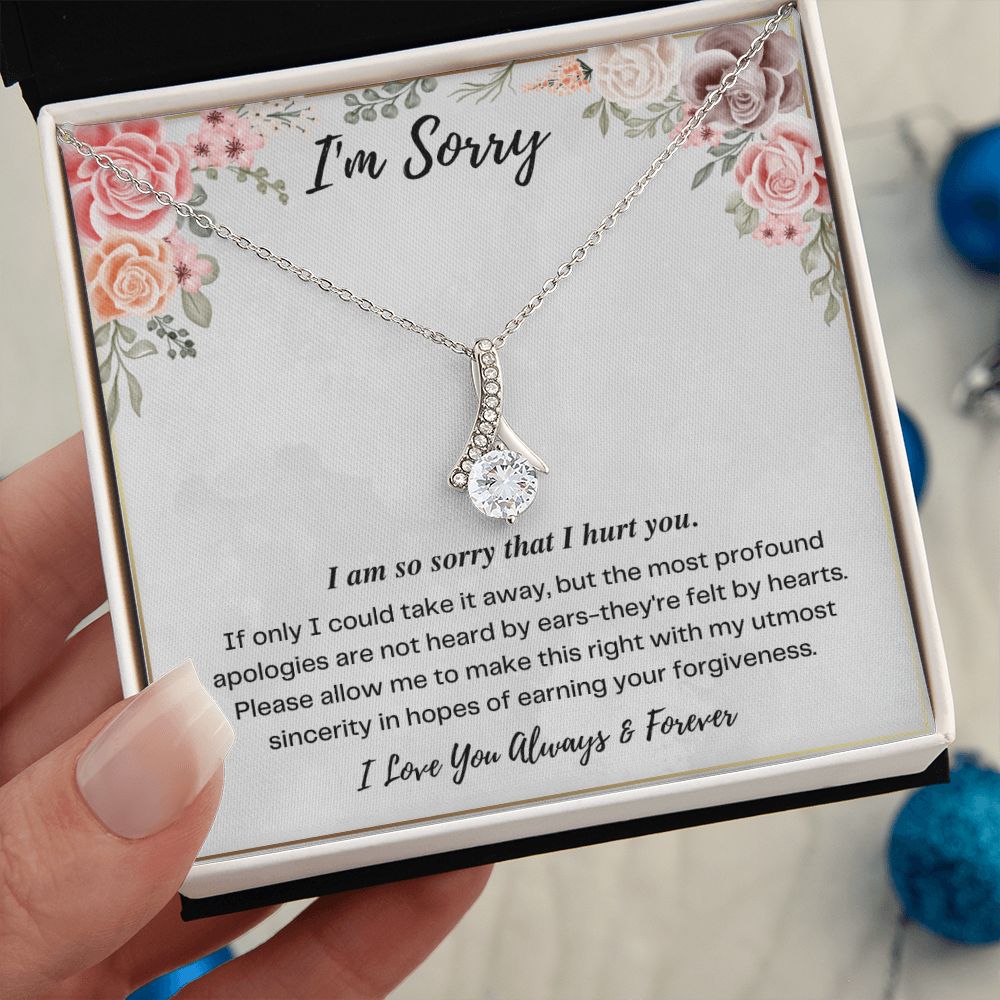A Token of Remorse - Jewelry Gifts to Say I'm Sorry and Mean It, Apology Necklace For Her, Forgiveness Gift For Girlfriend, I'm Sorry Necklace Gift For Wife SNJW23-020306