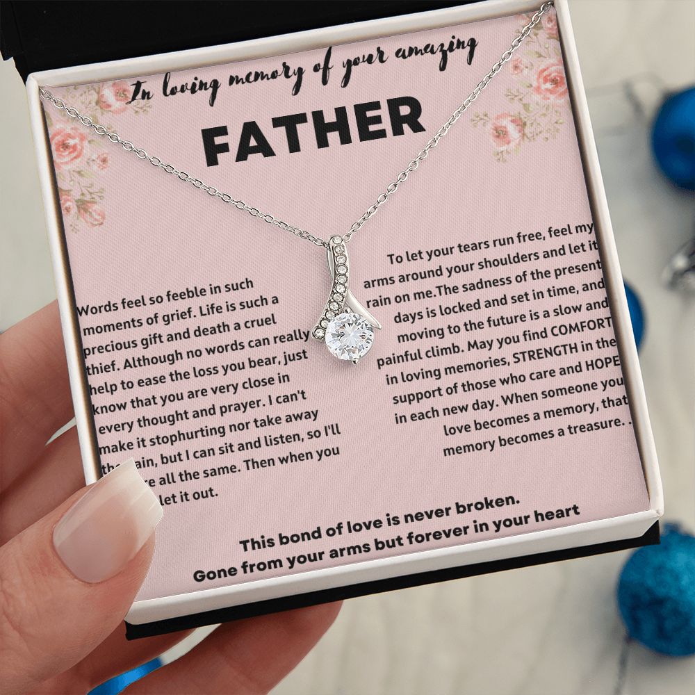 "Honoring Dad's Memory: Bereavement Necklace for Loss of Father - A Lasting Reminder of Love"
