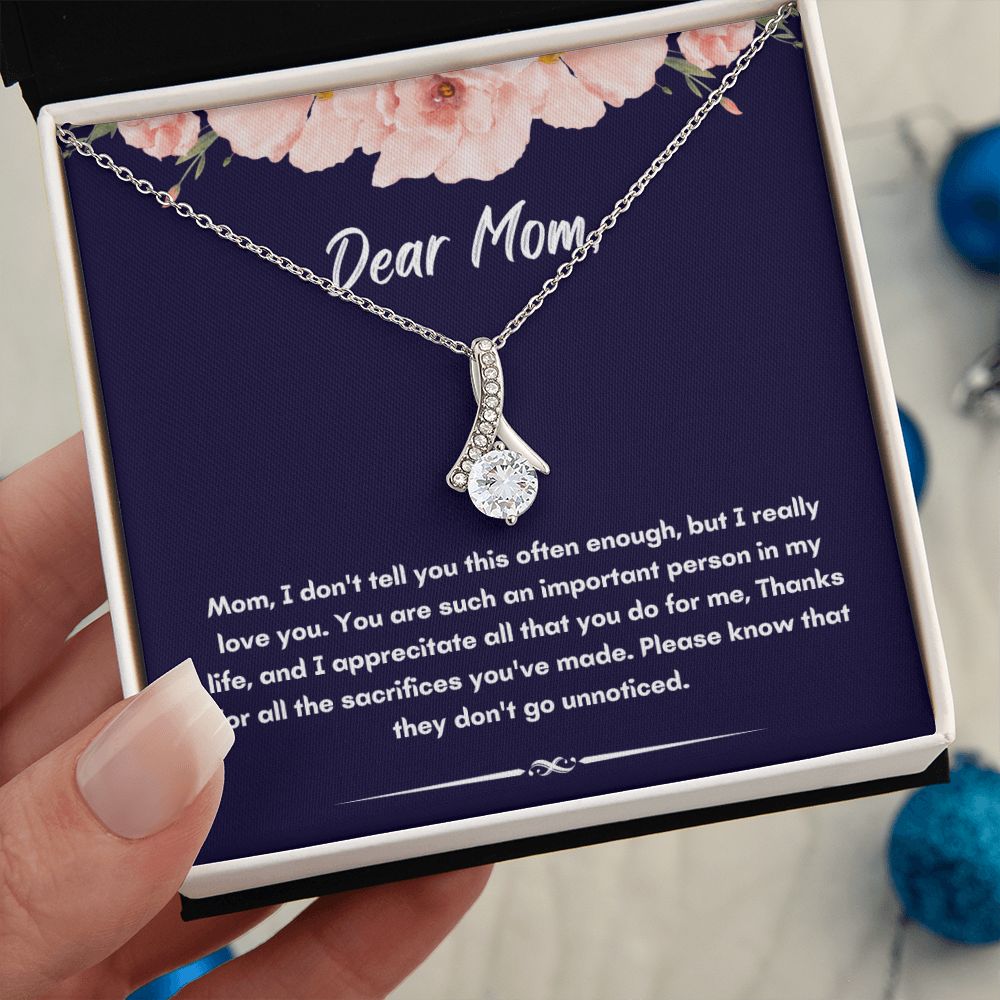 Necklace for Mom, A Meaningful Gift for Mom: Necklace That She Will Treasure from Son or Daughter on Mother's Day , Mothers Day Gift From Son Daughter, Mother's day gift SNJW23-170304