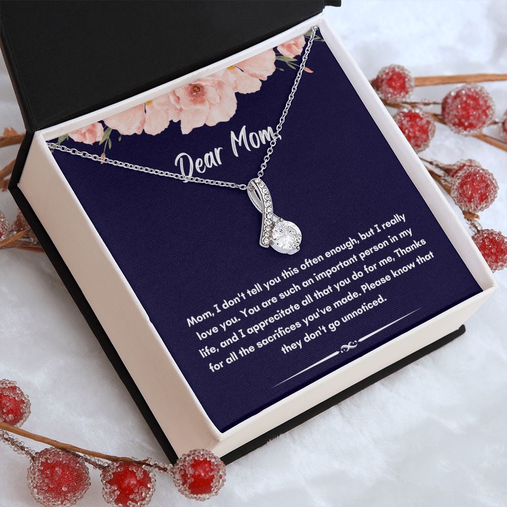 Necklace for Mom, A Meaningful Gift for Mom: Necklace That She Will Treasure from Son or Daughter on Mother's Day , Mothers Day Gift From Son Daughter, Mother's day gift SNJW23-170304