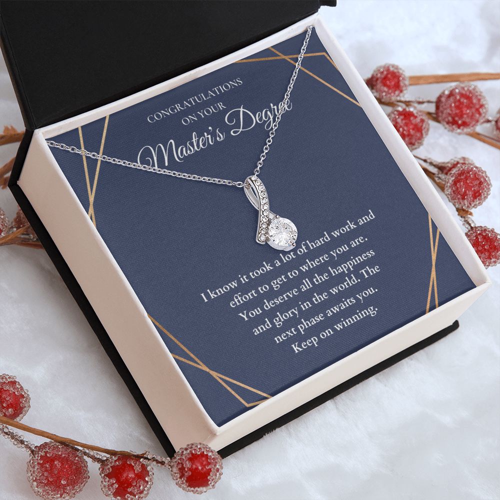 Master's Graduation Gift Ideas - Celebrate Their Success, Master's Degree Graduation Gift Necklace, Masters Graduation Gift, Gift for Her, Masters Degree Graduation SNJW23-040301