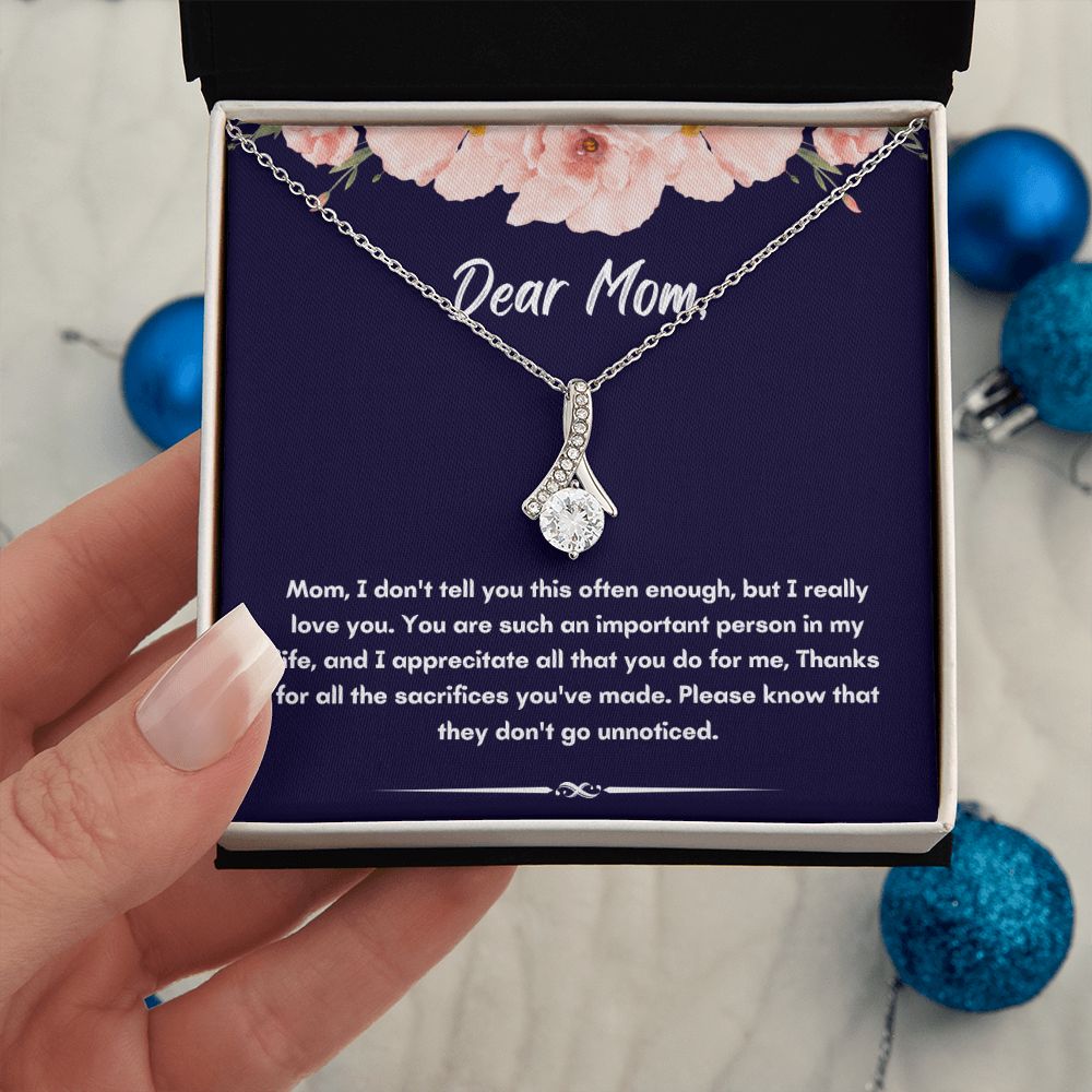 Necklace for Mom, A Meaningful Gift for Mom: Necklace That She Will Treasure from Son or Daughter on Mother's Day , Mothers Day Gift From Son Daughter, Mother's day gift SNJW23-170304