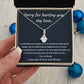 Apology Necklace -  A Meaningful Gift to Say Sorry and Ask for Forgiveness, Apology necklace, Forgiveness gift, I'm sorry necklace SNJW23-020317