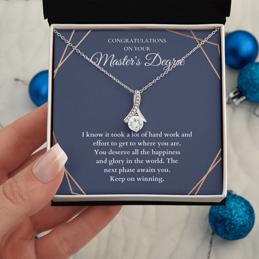 Master's Graduation Gift Ideas - Celebrate Their Success, Master's Degree Graduation Gift Necklace, Masters Graduation Gift, Gift for Her, Masters Degree Graduation SNJW23-040301