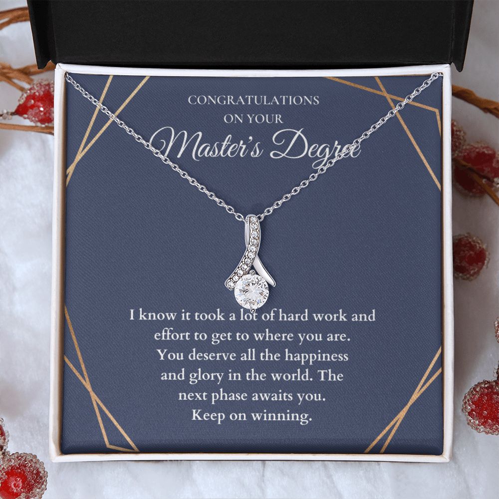 Master's Graduation Gift Ideas - Celebrate Their Success, Master's Degree Graduation Gift Necklace, Masters Graduation Gift, Gift for Her, Masters Degree Graduation SNJW23-040301