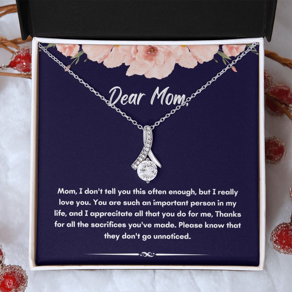 Necklace for Mom, A Meaningful Gift for Mom: Necklace That She Will Treasure from Son or Daughter on Mother's Day , Mothers Day Gift From Son Daughter, Mother's day gift SNJW23-170304