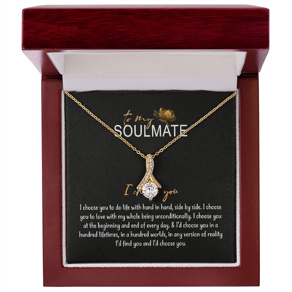 To My Beautiful Soulmate Necklace, Sterling Silver Love Heart B0BLW9V1VS