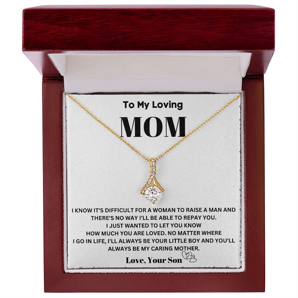 Memorable Gift for Mom from Son – Necklace with Unique Message Card