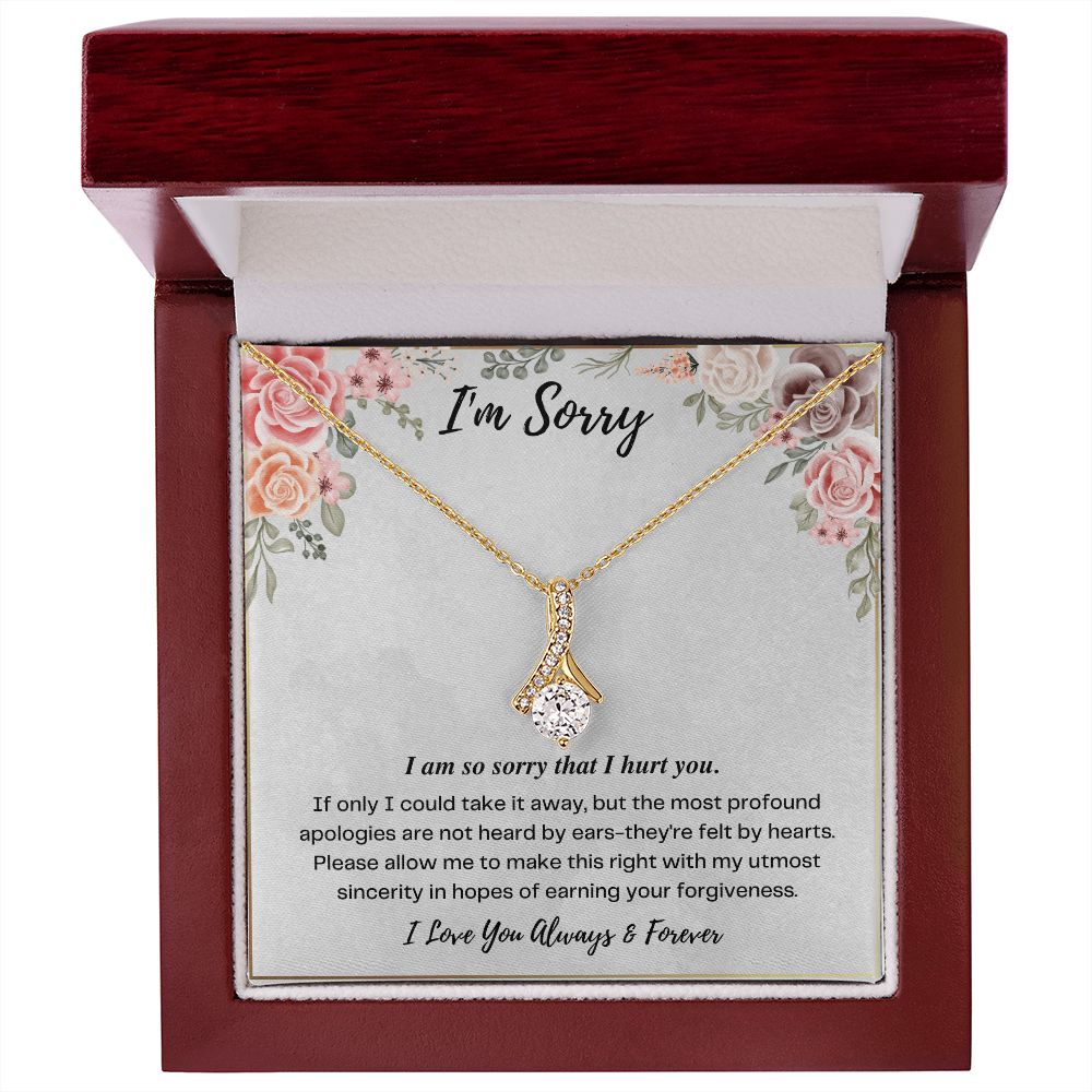 A Token of Remorse - Jewelry Gifts to Say I'm Sorry and Mean It, Apology Necklace For Her, Forgiveness Gift For Girlfriend, I'm Sorry Necklace Gift For Wife SNJW23-020306