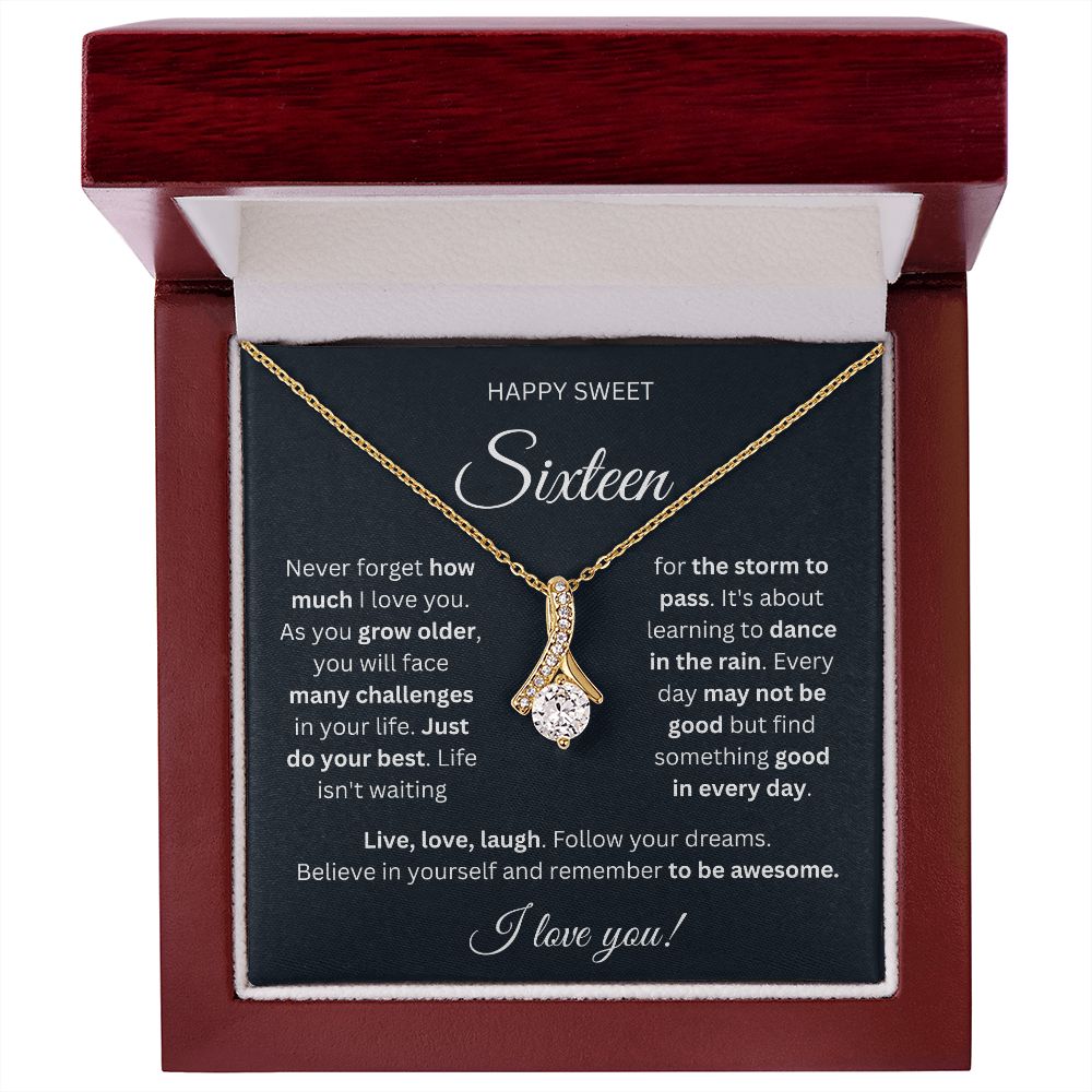 Sweet 16 Necklace - Celebrate Her Milestone Birthday with a Beautiful Gift, 16th Birthday Gift For Her, 16th Birthday Gift 210201