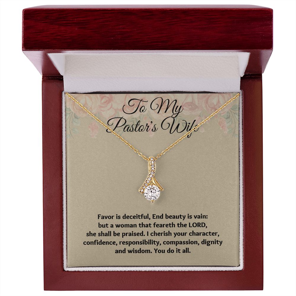 "Holiday Jewelry Gift for Pastor's Wife: Faith-Inspired Necklace to Show Your Appreciation"
