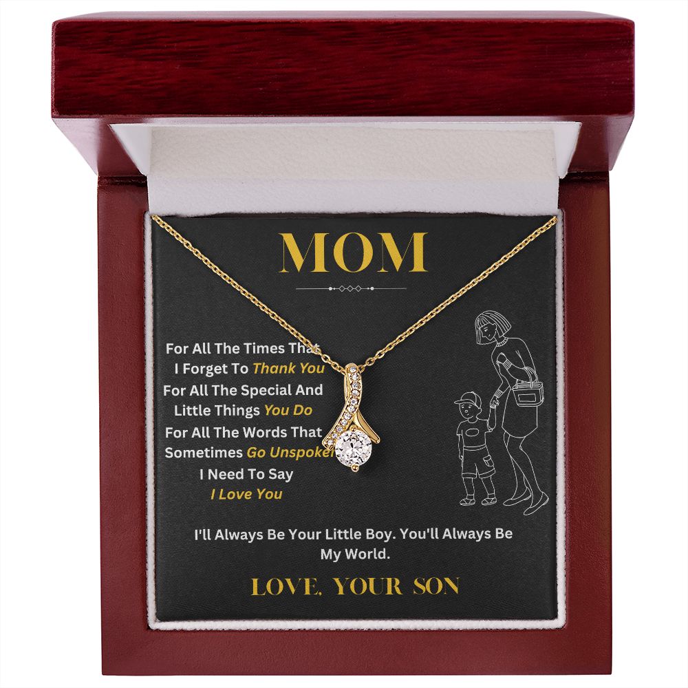 Necklace and Message Card Gift Set for Mom from Son – Unique and Thoughtful