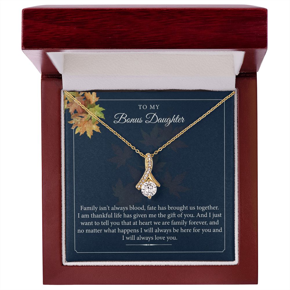 Bonus Daughter Gift, To my Bonus Daughter, Step daughter Gifts from Stepmom, Stepdaughter Gift, Bonus Daughter, Bonus Daughter Necklace JWSN110744 B0BLP6T8SQ
