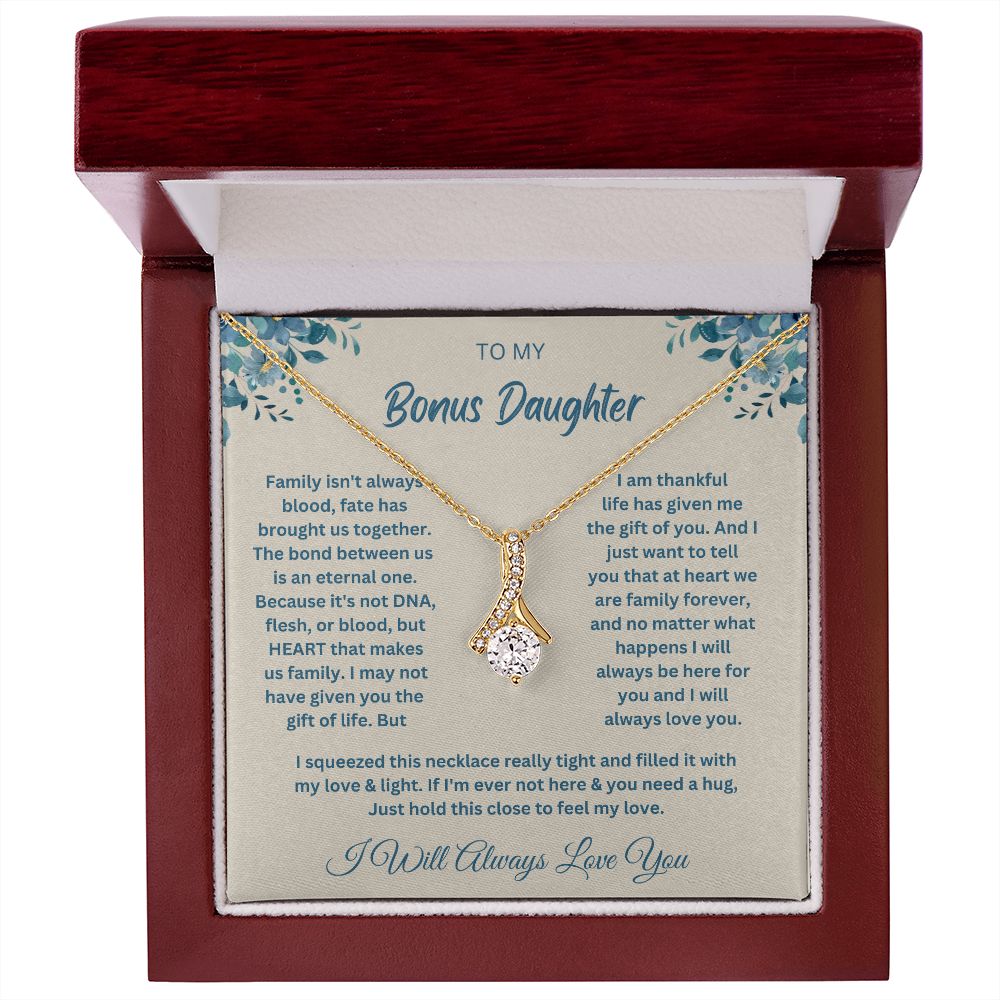 Gifts for Bonus Daughters: Celebrate Your Special Bond with a Beautiful Necklace, Bonus Daughter Gift, To my Bonus Daughter,Step daughter Gifts from Stepmom SNJW23-010313