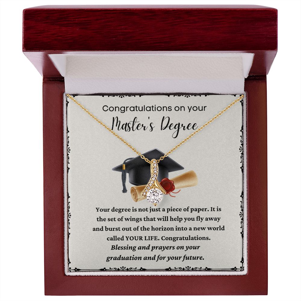 Meaningful Master's Degree Gift for Your Graduating Family Member or Friend,  Masters Gift, Masters Grad Gift, MBA Graduation Gift SNJW23-040305