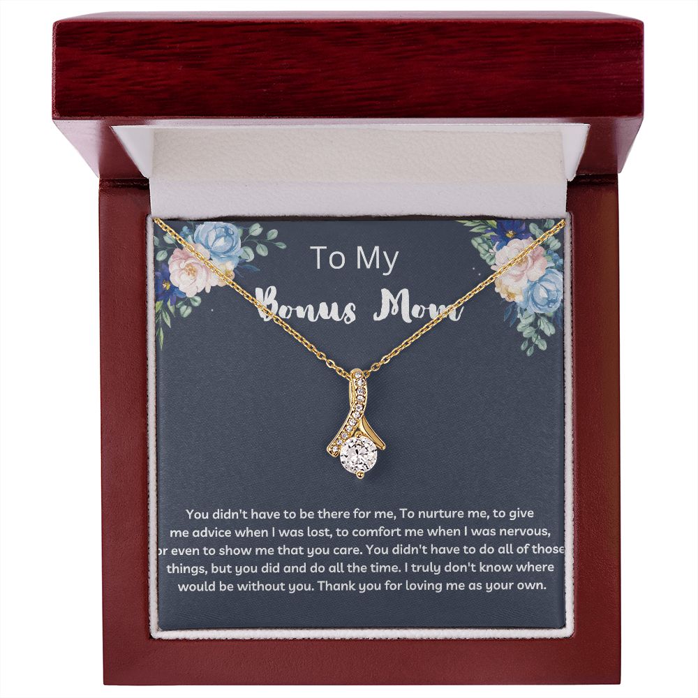 "Bonus Mom Necklace - Perfect Gift for Stepmother on Mother's Day, Birthday, or Any Occasion"