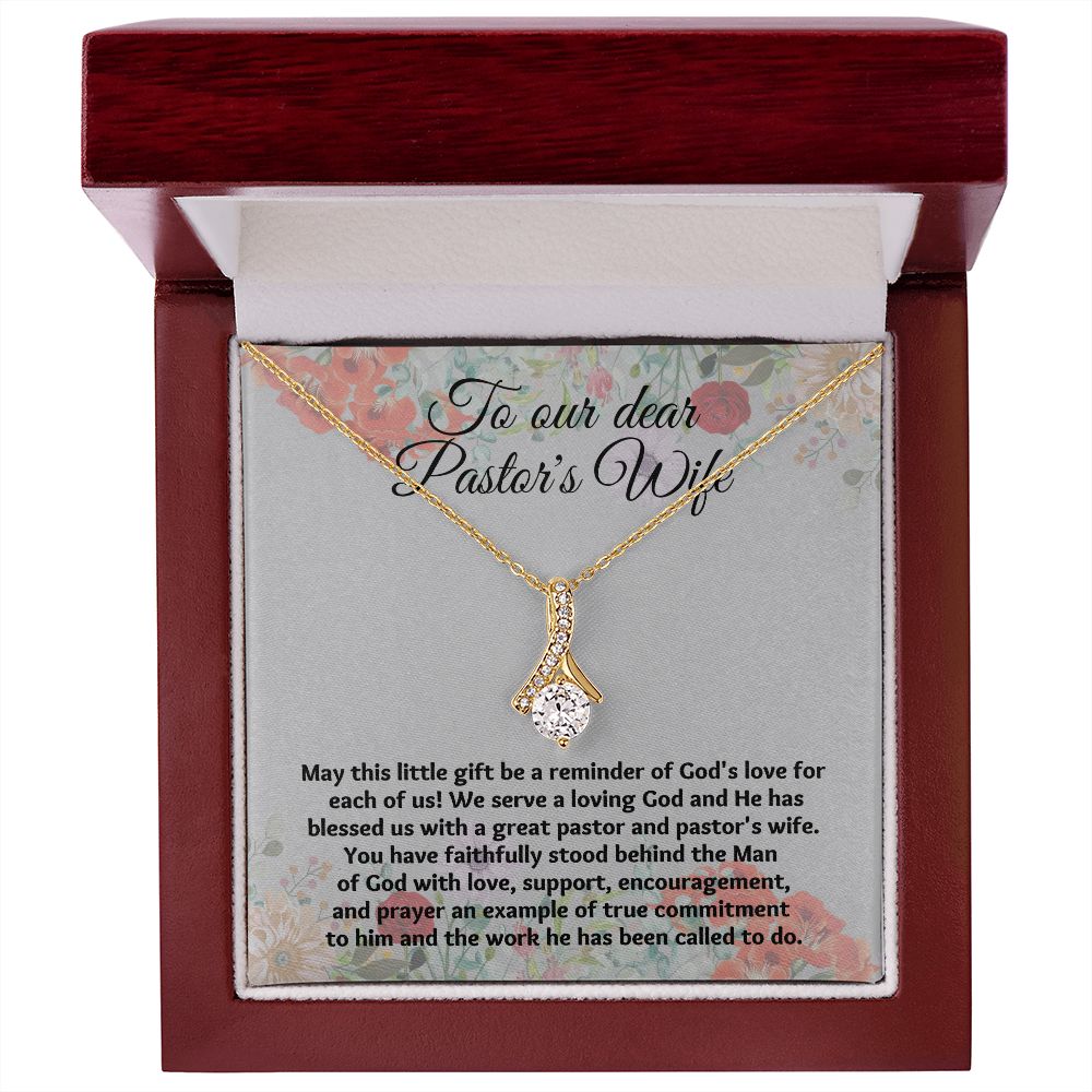 Birthday Present for Pastor's Wife: Elegant Appreciation Necklace with Cross Pendant"