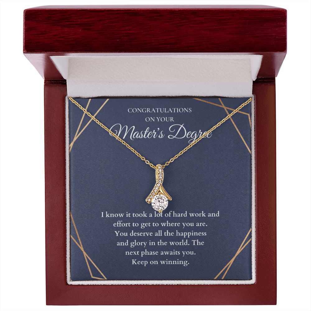 Master's Graduation Gift Ideas - Celebrate Their Success, Master's Degree Graduation Gift Necklace, Masters Graduation Gift, Gift for Her, Masters Degree Graduation SNJW23-040301