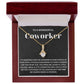 Personalized Coworker Leaving Gift for Women - Engraved Necklace with Meaningful Message