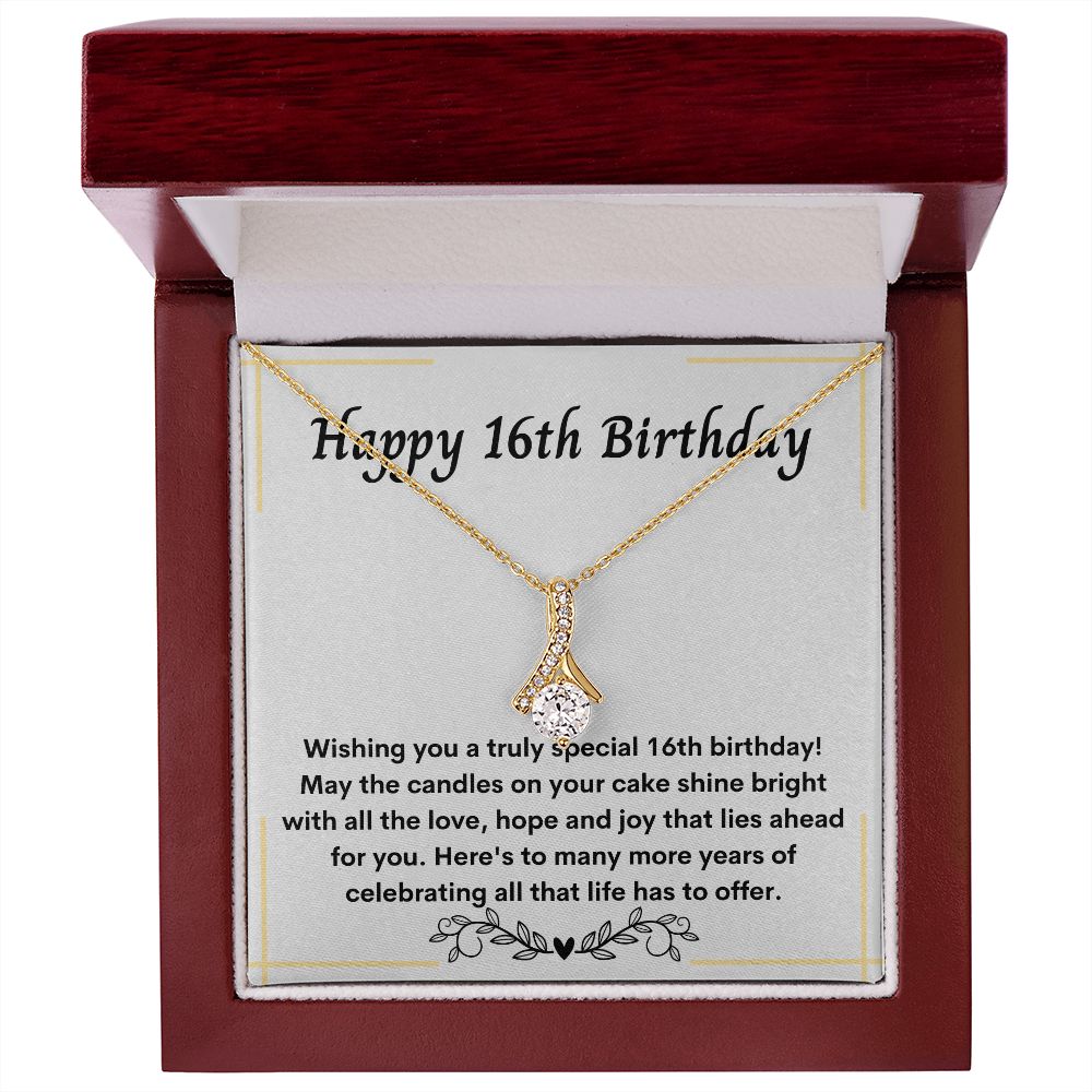 Sweet 16 Necklace - Celebrate Her Milestone Birthday with a Beautiful Gift, 16th Birthday Gift For Her, 16th Birthday Gift 210205