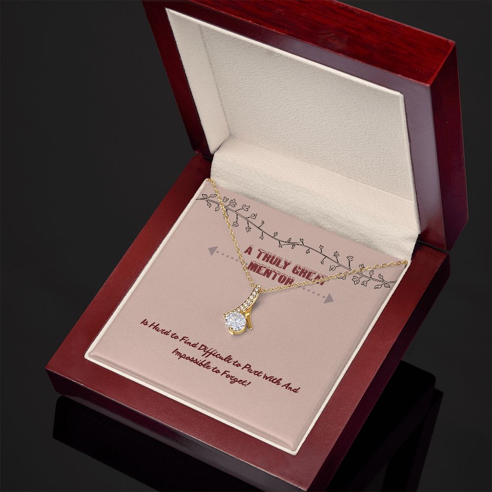 Retirement Gift - A truly great mentor Necklace B09NNHLNVQ