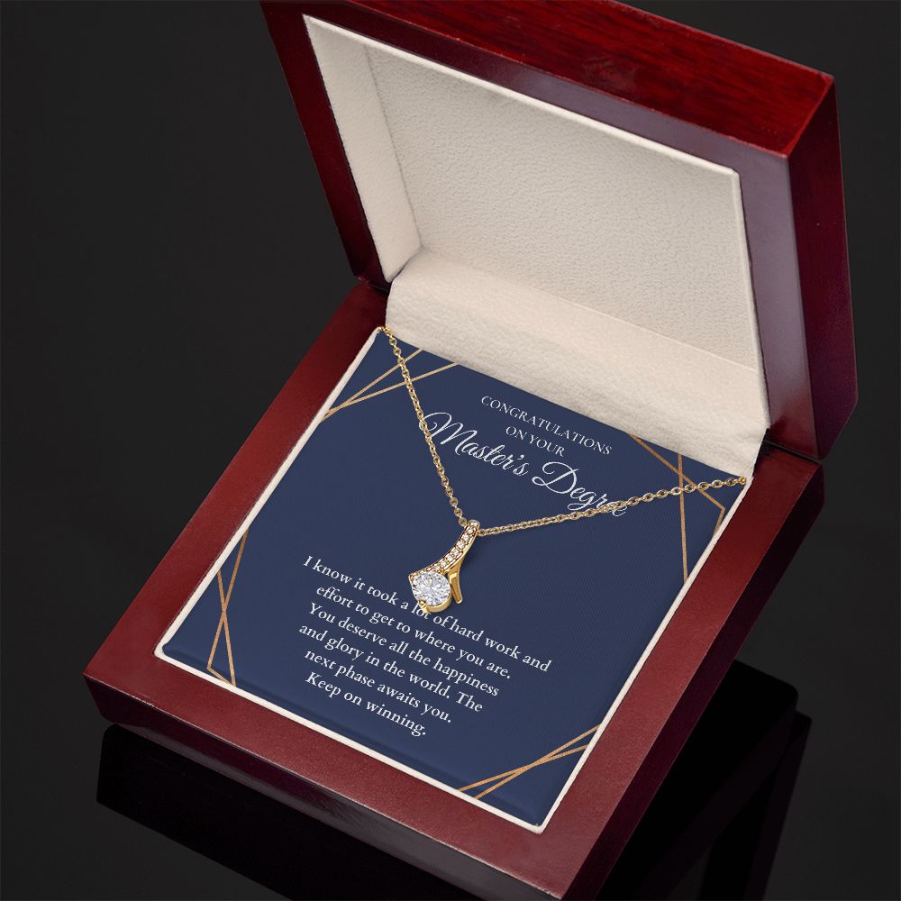 Master's Graduation Gift Ideas - Celebrate Their Success, Master's Degree Graduation Gift Necklace, Masters Graduation Gift, Gift for Her, Masters Degree Graduation SNJW23-040301