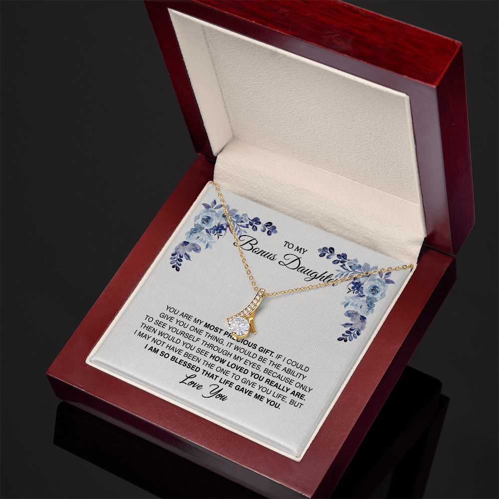 To My Bonus Daughter, Bonus Daughter Gift, Bonus Daughter Necklace,  JWSN110761 B0BLP66VKC