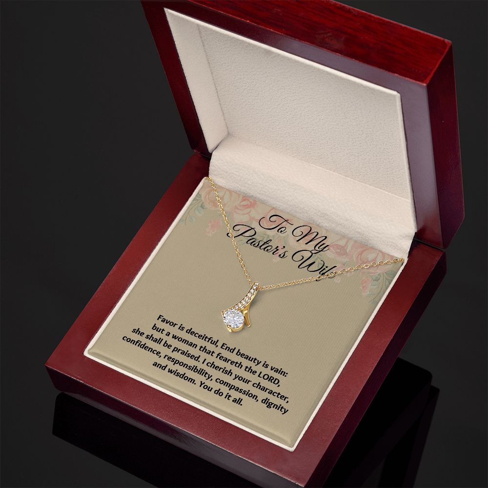 "Holiday Jewelry Gift for Pastor's Wife: Faith-Inspired Necklace to Show Your Appreciation"