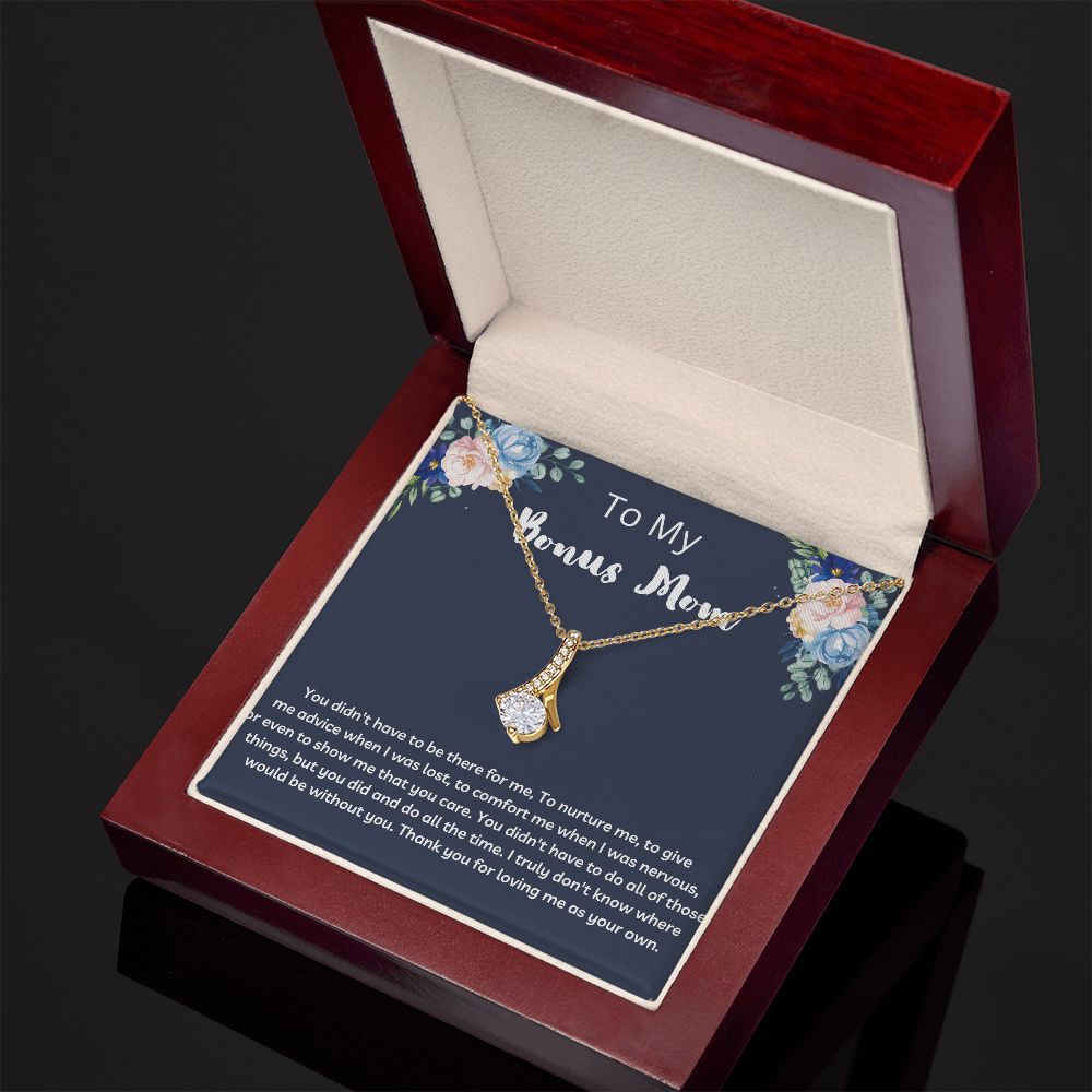 "Bonus Mom Necklace - Perfect Gift for Stepmother on Mother's Day, Birthday, or Any Occasion"