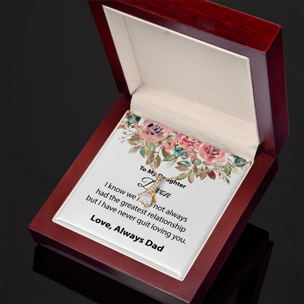 Bonus Daughter Gift, To my Bonus Daughter, Step daughter Gifts from Stepmom, Stepdaughter Gift, Bonus Daughter, Bonus Daughter Necklace JWSN110740 (Custom Devon))