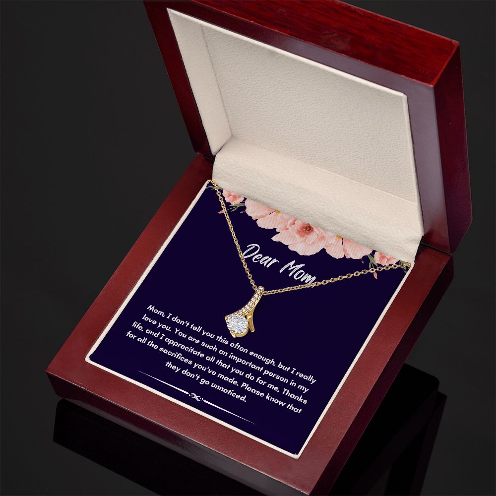 Necklace for Mom, A Meaningful Gift for Mom: Necklace That She Will Treasure from Son or Daughter on Mother's Day , Mothers Day Gift From Son Daughter, Mother's day gift SNJW23-170304