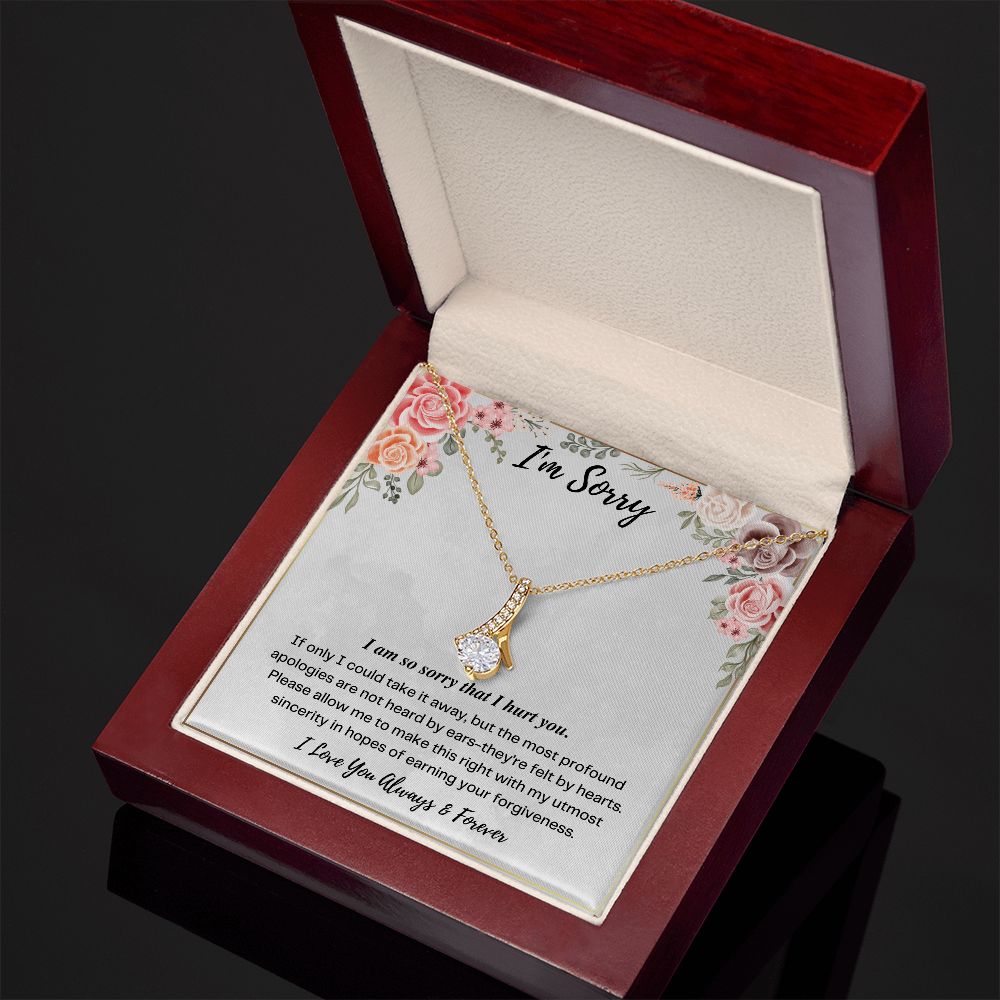 A Token of Remorse - Jewelry Gifts to Say I'm Sorry and Mean It, Apology Necklace For Her, Forgiveness Gift For Girlfriend, I'm Sorry Necklace Gift For Wife SNJW23-020306