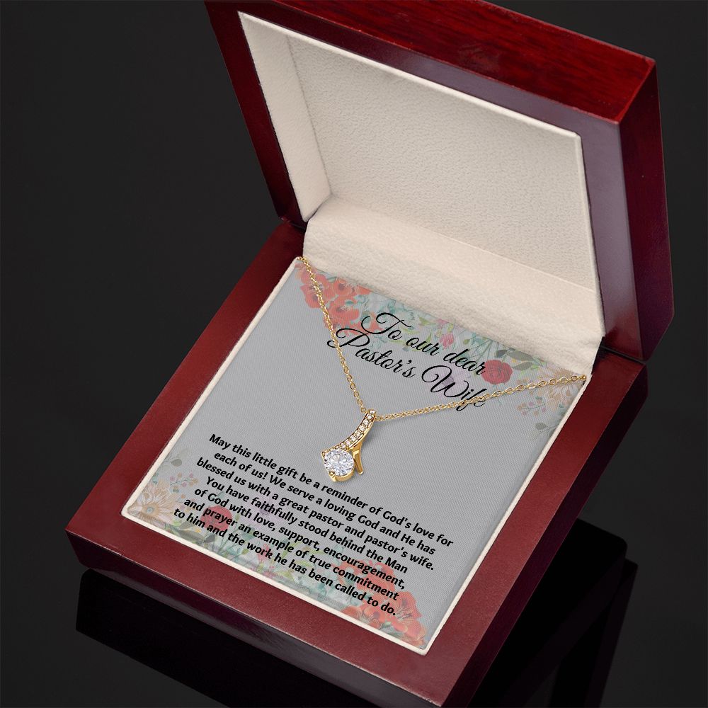 Birthday Present for Pastor's Wife: Elegant Appreciation Necklace with Cross Pendant"