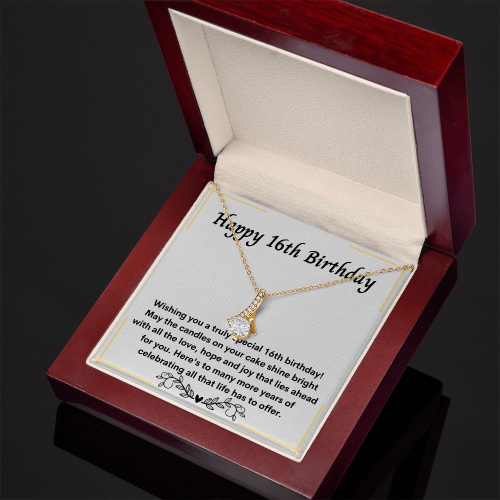 Sweet 16 Necklace - Celebrate Her Milestone Birthday with a Beautiful Gift, 16th Birthday Gift For Her, 16th Birthday Gift 210205
