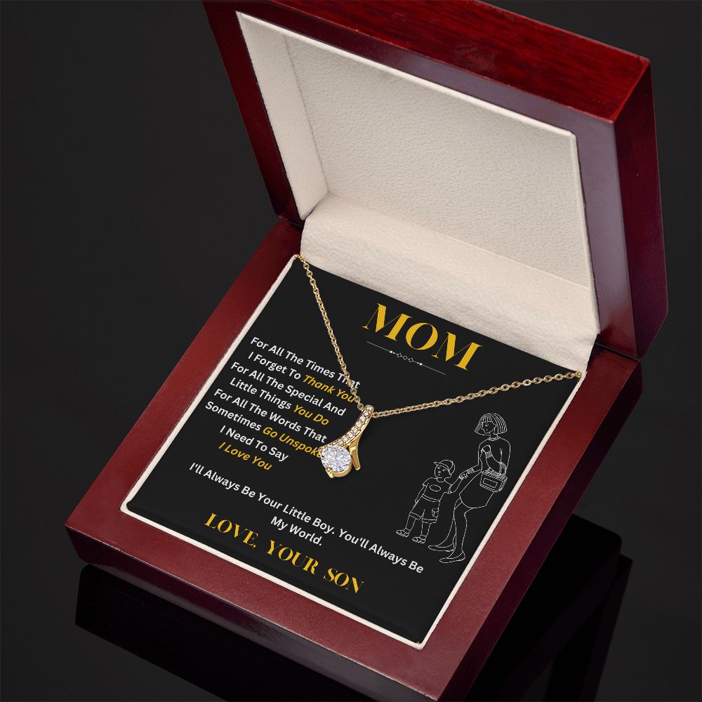 Necklace and Message Card Gift Set for Mom from Son – Unique and Thoughtful