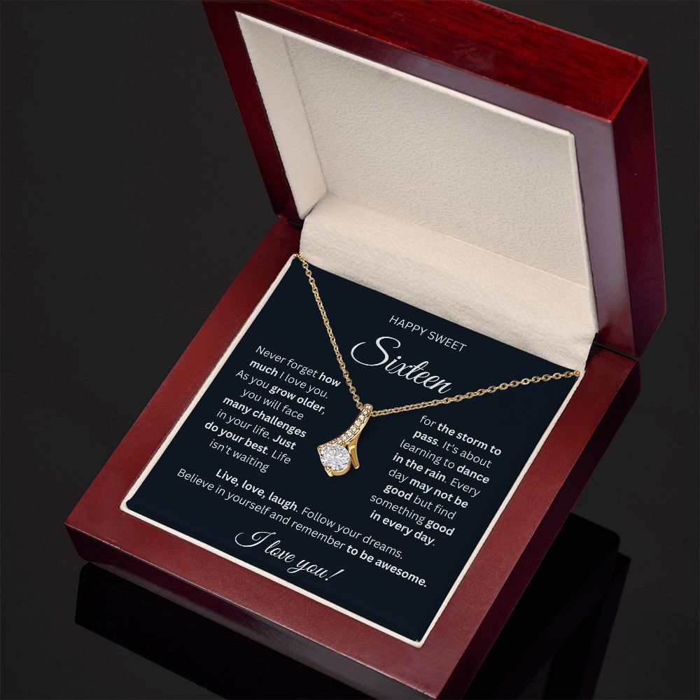 Sweet 16 Necklace - Celebrate Her Milestone Birthday with a Beautiful Gift, 16th Birthday Gift For Her, 16th Birthday Gift 210201