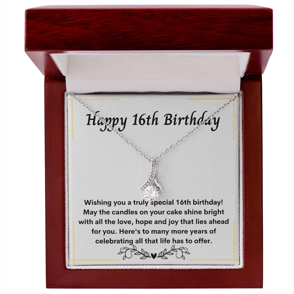 Sweet 16 Necklace - Celebrate Her Milestone Birthday with a Beautiful Gift, 16th Birthday Gift For Her, 16th Birthday Gift 210205