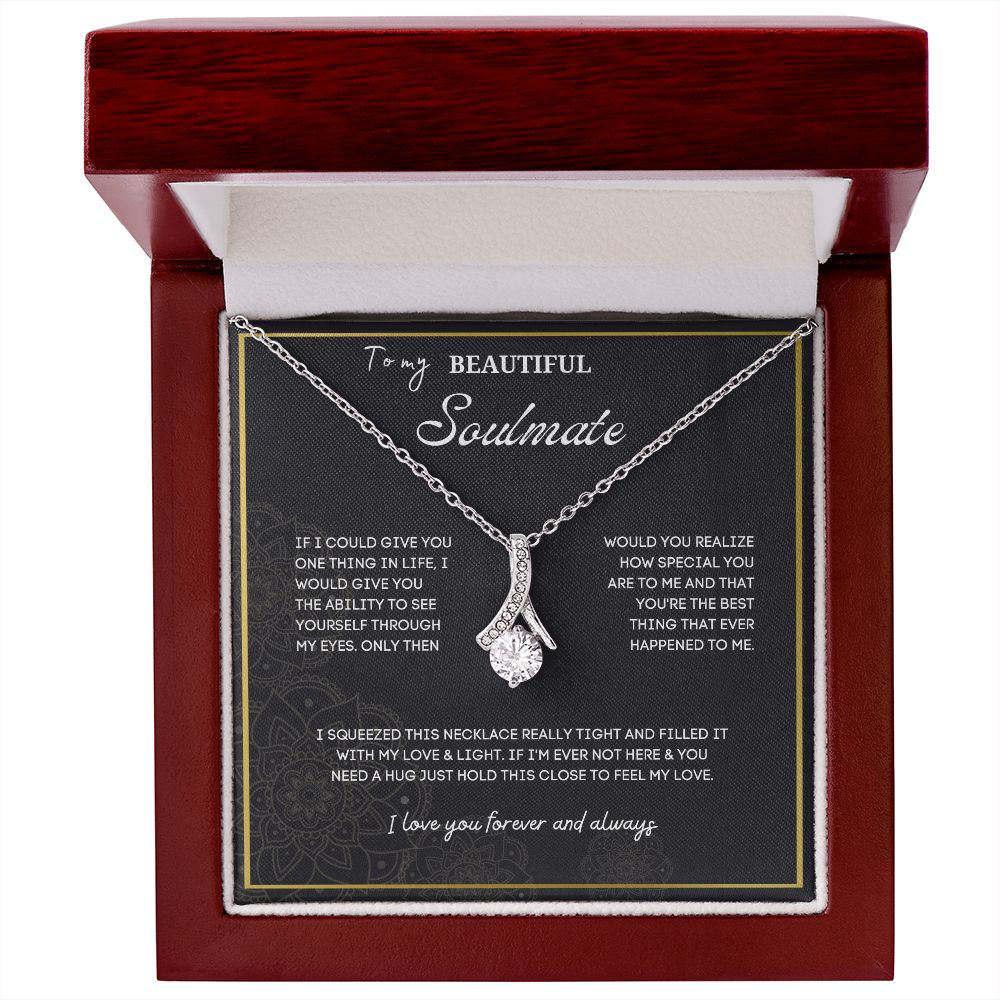 To My Soulmate Necklace: A Romantic and Heartfelt Gift for Your Forever Love, Soulmate Gift, Love Necklace Gifts Hers, Gift For Love Of My Life SNJW23-270210