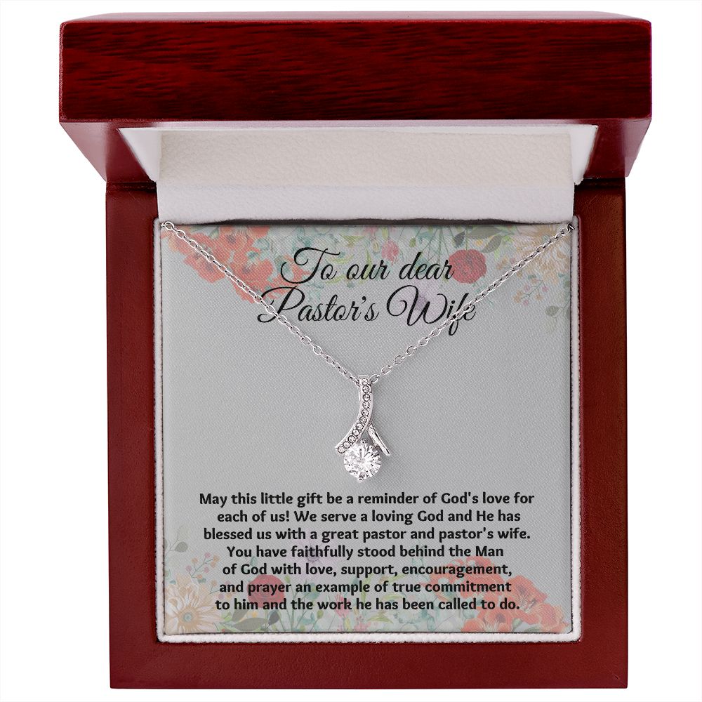 Birthday Present for Pastor's Wife: Elegant Appreciation Necklace with Cross Pendant"