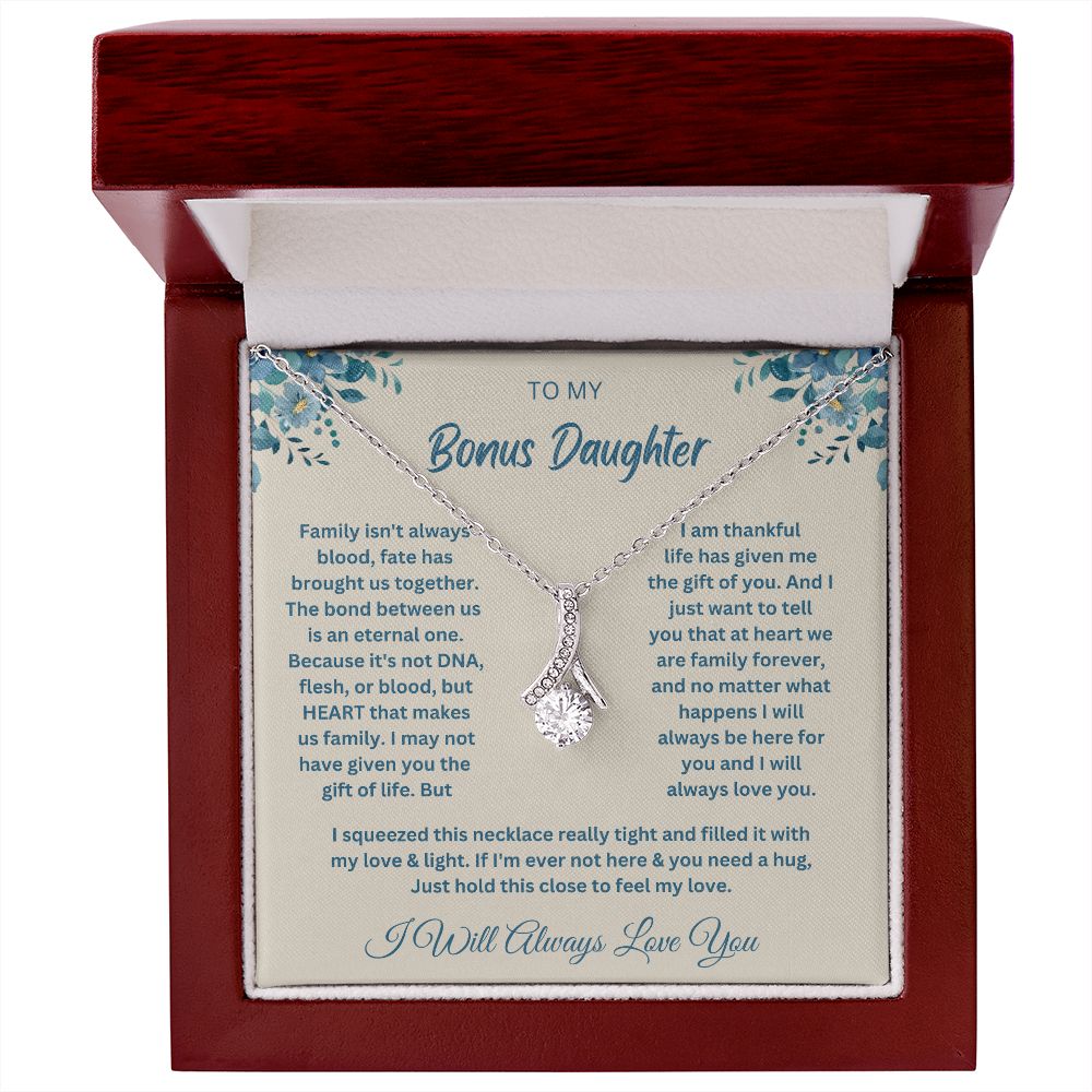 Gifts for Bonus Daughters: Celebrate Your Special Bond with a Beautiful Necklace, Bonus Daughter Gift, To my Bonus Daughter,Step daughter Gifts from Stepmom SNJW23-010313