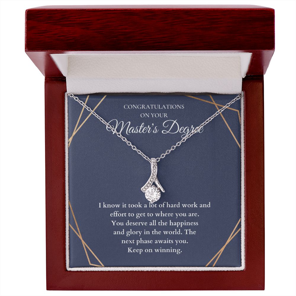Master's Graduation Gift Ideas - Celebrate Their Success, Master's Degree Graduation Gift Necklace, Masters Graduation Gift, Gift for Her, Masters Degree Graduation SNJW23-040301