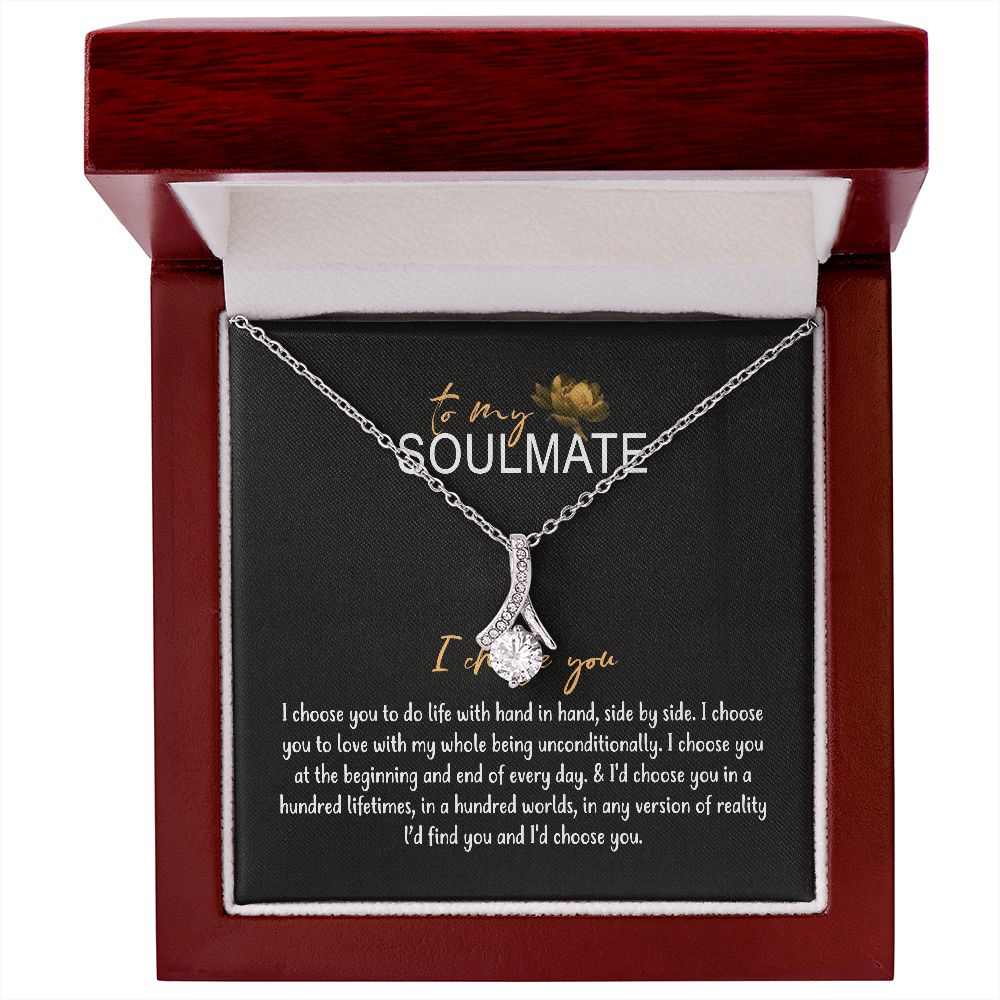 To My Beautiful Soulmate Necklace, Sterling Silver Love Heart B0BLW9V1VS
