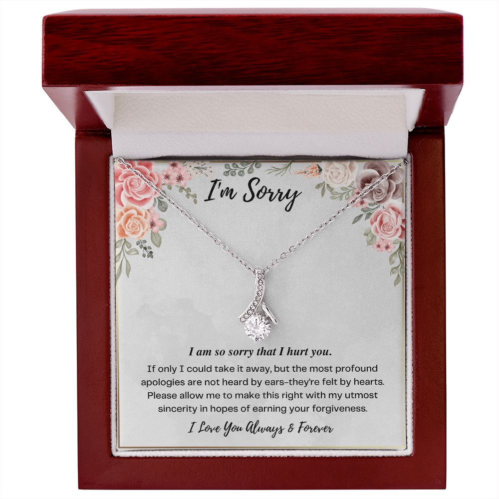 A Token of Remorse - Jewelry Gifts to Say I'm Sorry and Mean It, Apology Necklace For Her, Forgiveness Gift For Girlfriend, I'm Sorry Necklace Gift For Wife SNJW23-020306