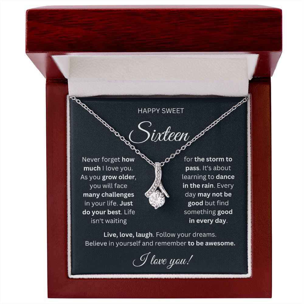 Sweet 16 Necklace - Celebrate Her Milestone Birthday with a Beautiful Gift, 16th Birthday Gift For Her, 16th Birthday Gift 210201