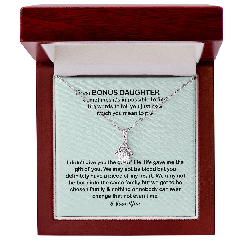 To My Bonus Daughter Necklace, Christmas Gifts For Bonus Daughter, Stocking Stuffers For Teenage Girls, Chosen Family, Stepdaughter Gift